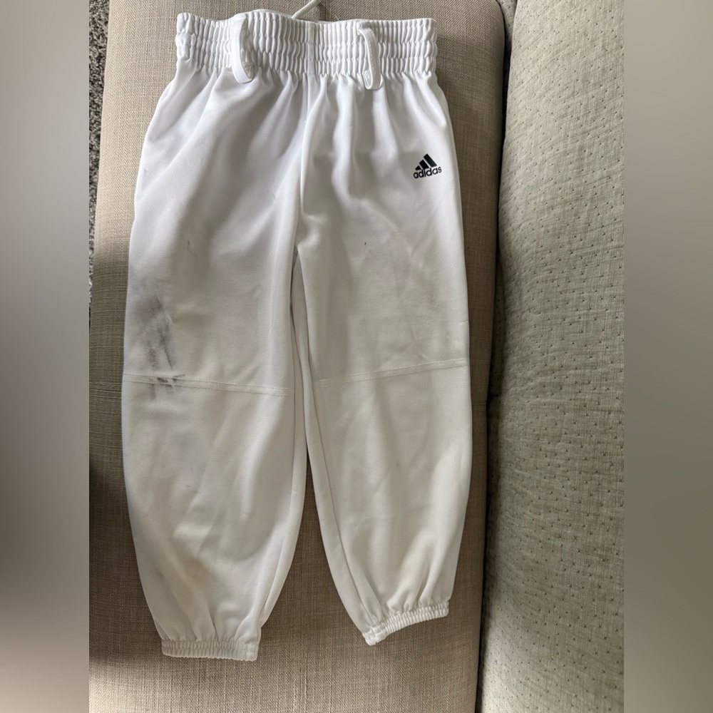 Adidas Kids White Baseball Pants